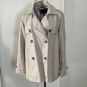 Banana Republic Light Tan Trench Coat Short Size XS